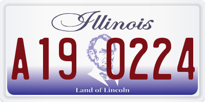 IL license plate A190224