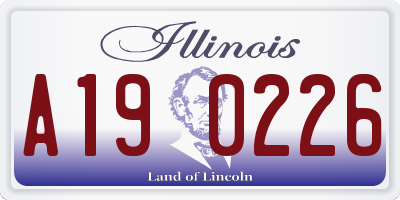 IL license plate A190226