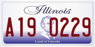 IL license plate A190229