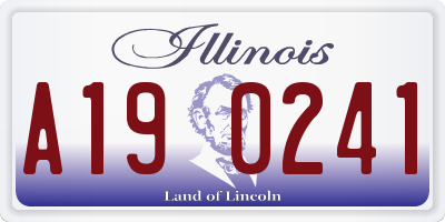 IL license plate A190241