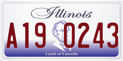 IL license plate A190243