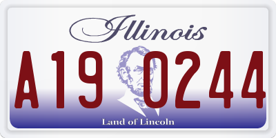 IL license plate A190244