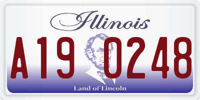 IL license plate A190248