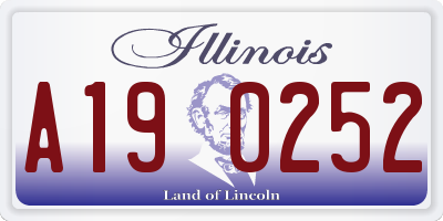 IL license plate A190252