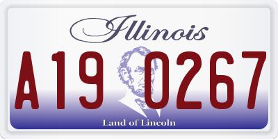 IL license plate A190267