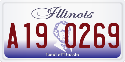 IL license plate A190269