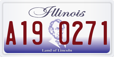IL license plate A190271