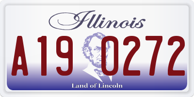 IL license plate A190272