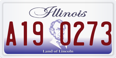 IL license plate A190273