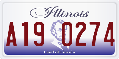 IL license plate A190274