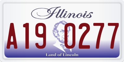 IL license plate A190277