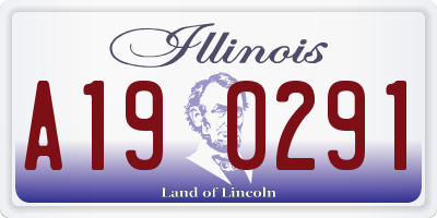 IL license plate A190291