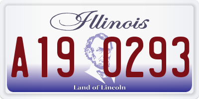 IL license plate A190293