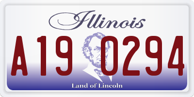 IL license plate A190294