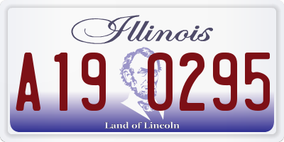 IL license plate A190295