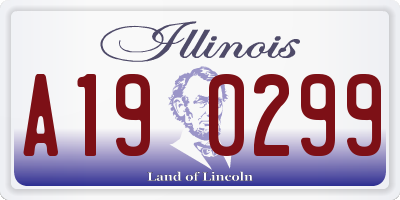 IL license plate A190299
