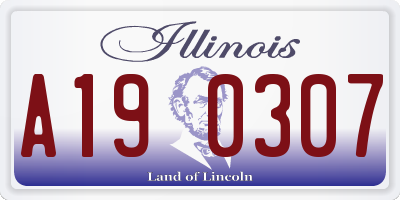 IL license plate A190307