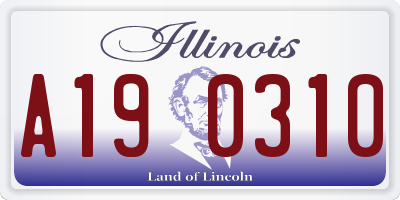 IL license plate A190310