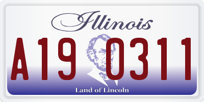 IL license plate A190311
