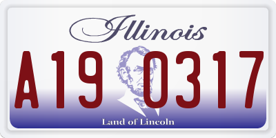 IL license plate A190317