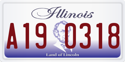 IL license plate A190318