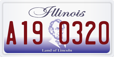 IL license plate A190320