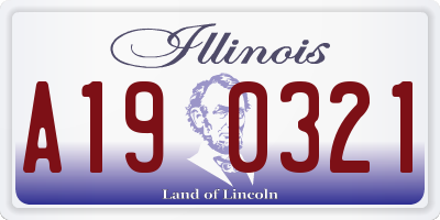 IL license plate A190321