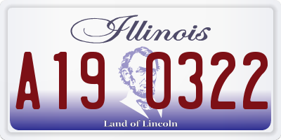 IL license plate A190322