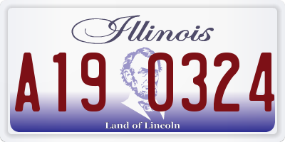 IL license plate A190324
