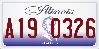 IL license plate A190326