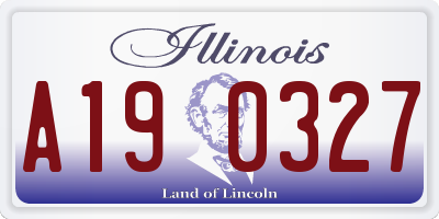 IL license plate A190327