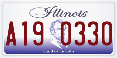 IL license plate A190330