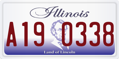 IL license plate A190338
