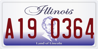 IL license plate A190364