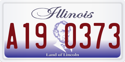 IL license plate A190373