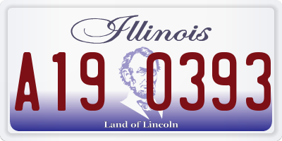 IL license plate A190393