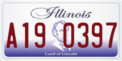 IL license plate A190397