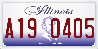 IL license plate A190405