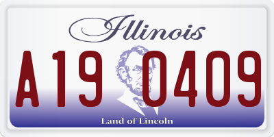 IL license plate A190409