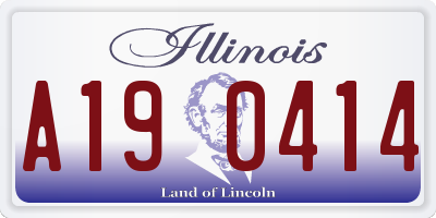 IL license plate A190414