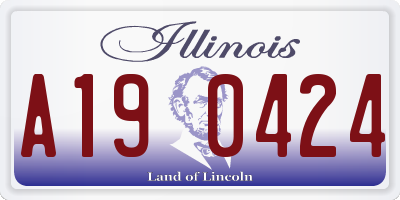 IL license plate A190424