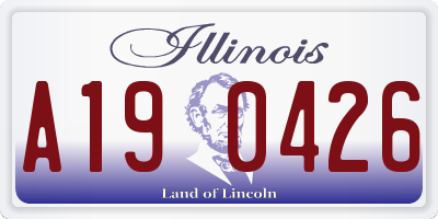 IL license plate A190426