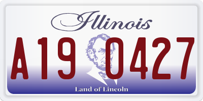IL license plate A190427