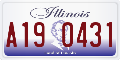 IL license plate A190431