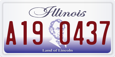 IL license plate A190437