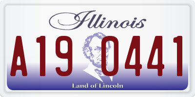 IL license plate A190441