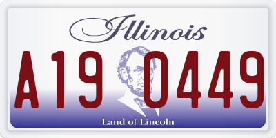 IL license plate A190449