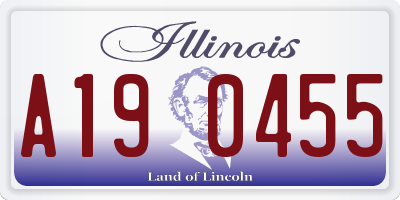 IL license plate A190455
