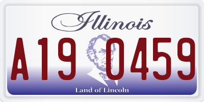 IL license plate A190459