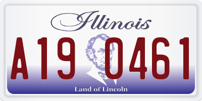 IL license plate A190461